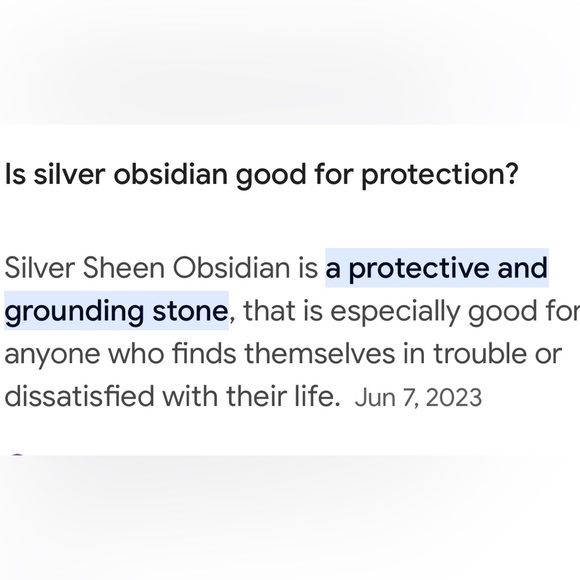 Silver Sheen Obsidian Crystal - Picture 5 of 5